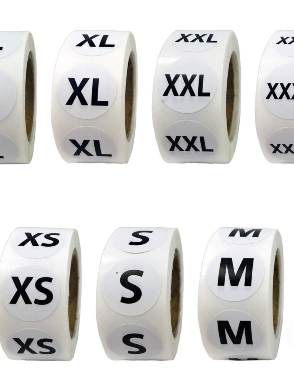 3500 PCS Clothing Size Stickers - 7/8" Round Self-Adhesive Labels for T-Shirts &